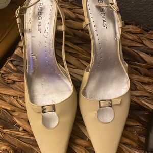 BCBGirls Cream Slingback